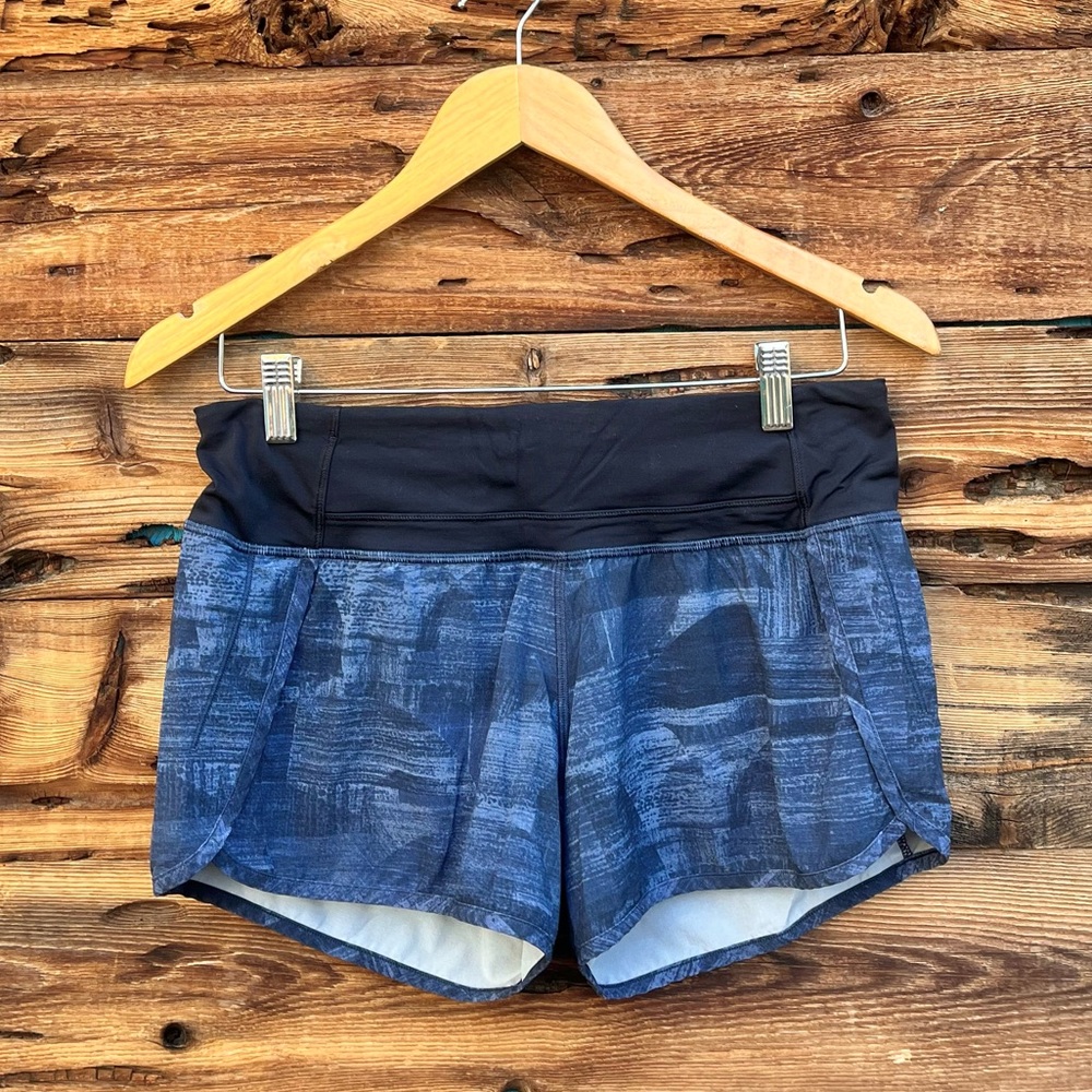 LULULEMON | Run Times Navy Black 4-way Stretch 4" 6